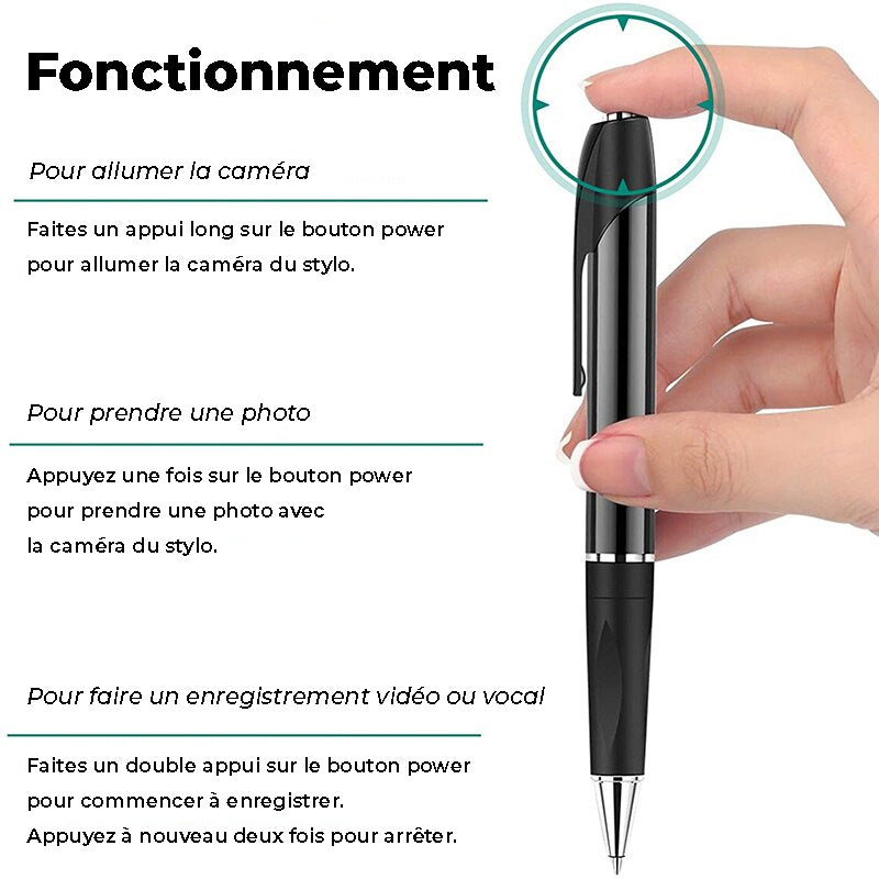 Penspy pro - Stylo caméra ultra-discret + carte SD 32 Go