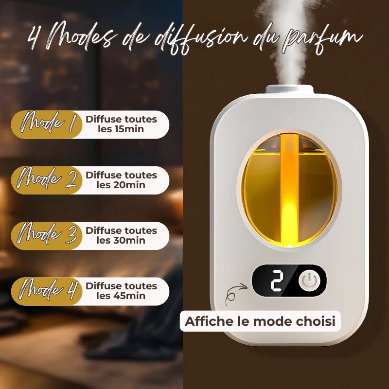 Diffuseur automatique d'Huiles Essentielles 4 Modes - Huile OFFERTE