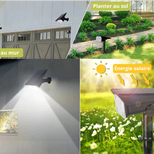2 Projecteurs LED solaire - HZZ-5a