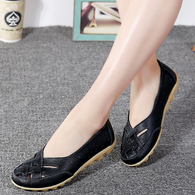 Ballerines En Cuir Confortables et Respirantes