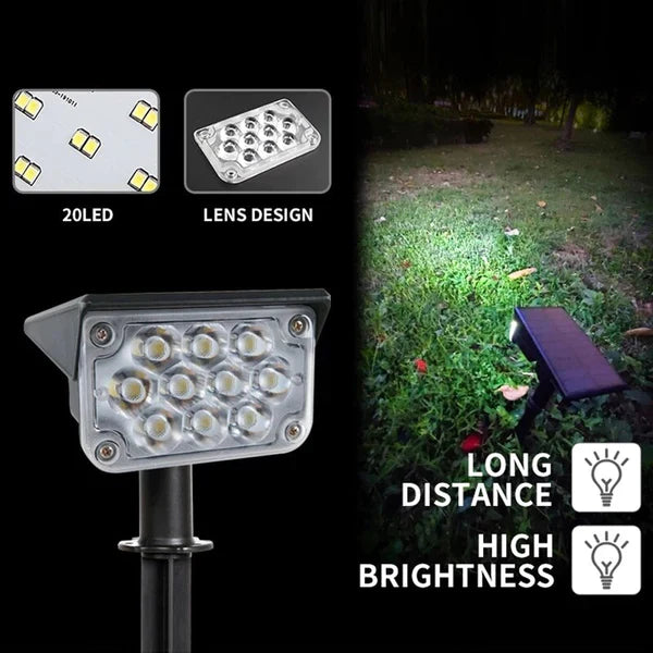 2 Projecteurs LED solaire - HZZ-5a