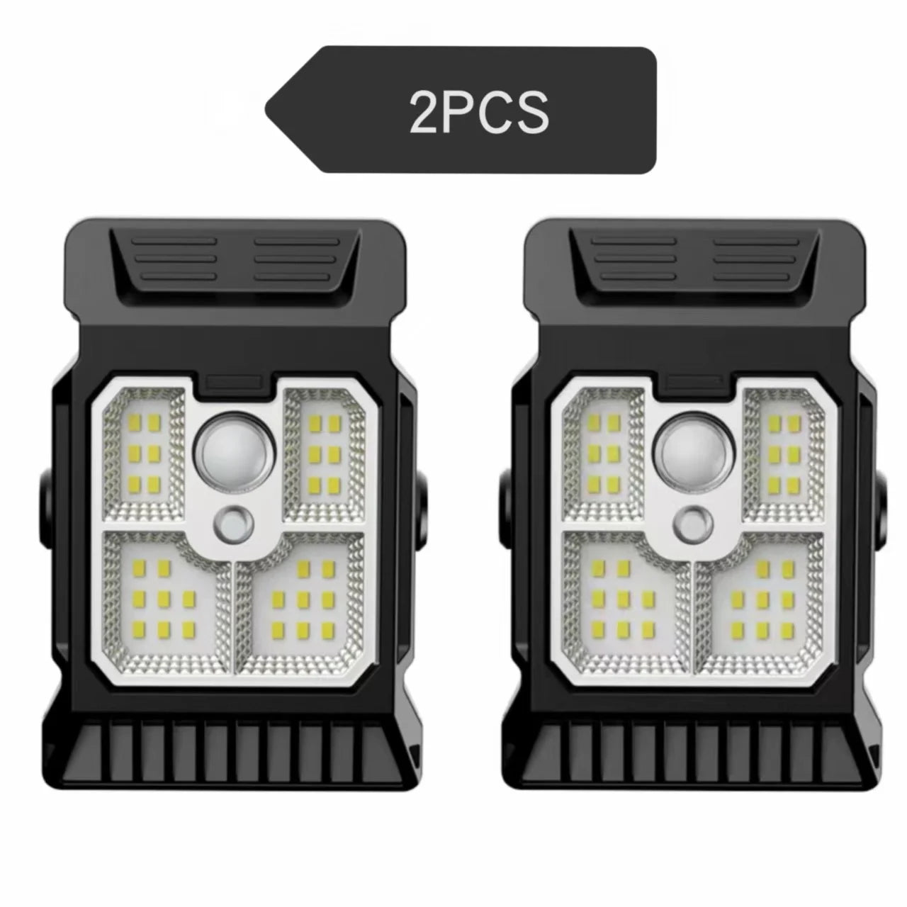2x Lampe LED solaire à clips détection intelligente