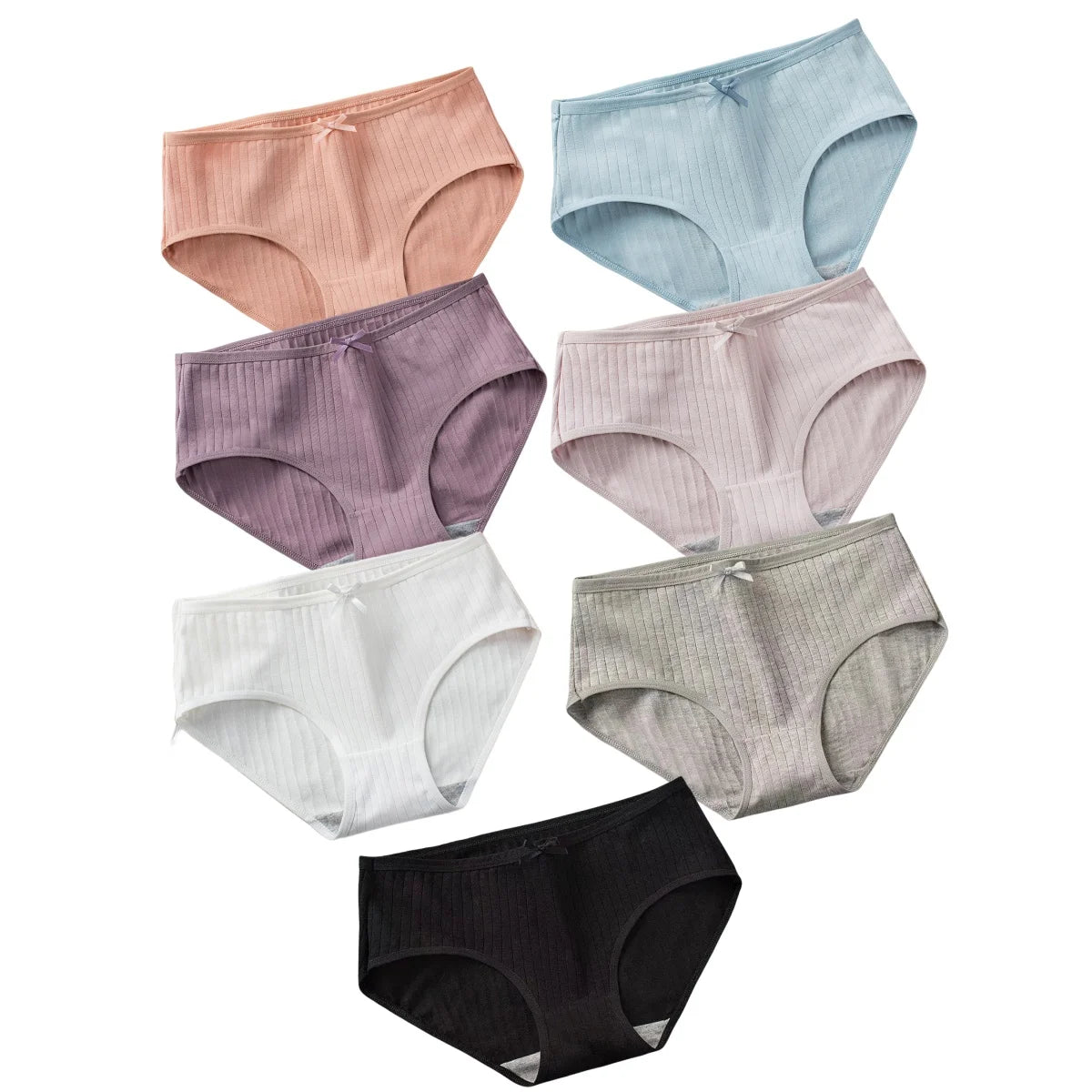 Lot de 7 Culottes en Coton Côtelé - Confort Intime
