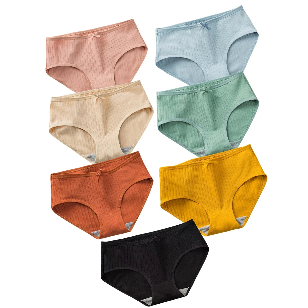 Lot de 7 Culottes en Coton Côtelé - Confort Intime