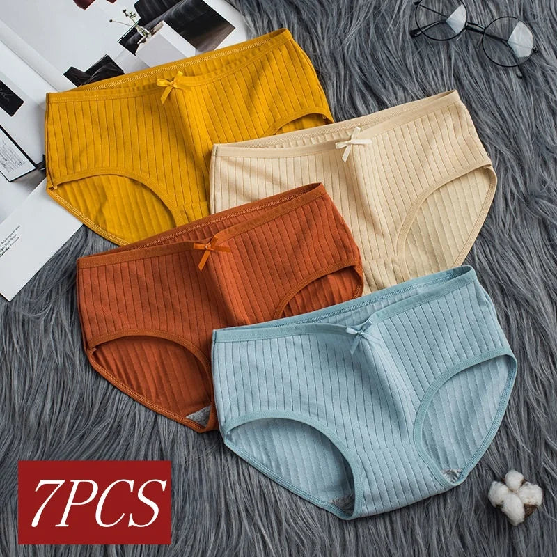 Lot de 7 Culottes en Coton Côtelé - Confort Intime