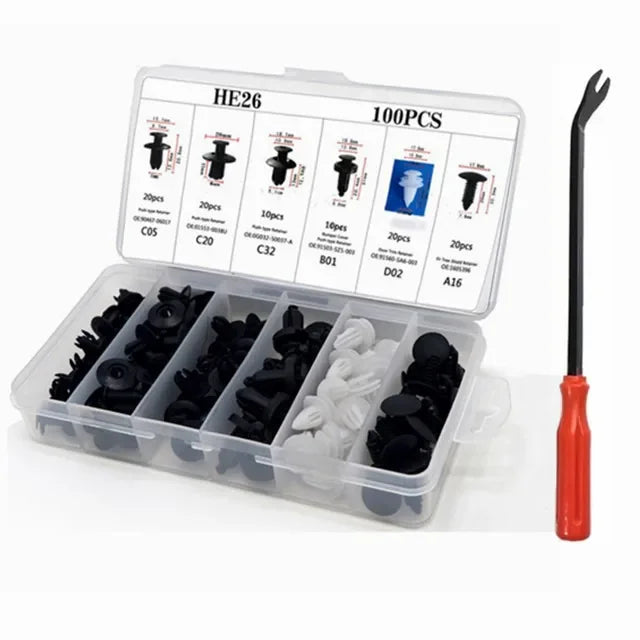 Kit de 680 Clips De Fixation Universels + Outils