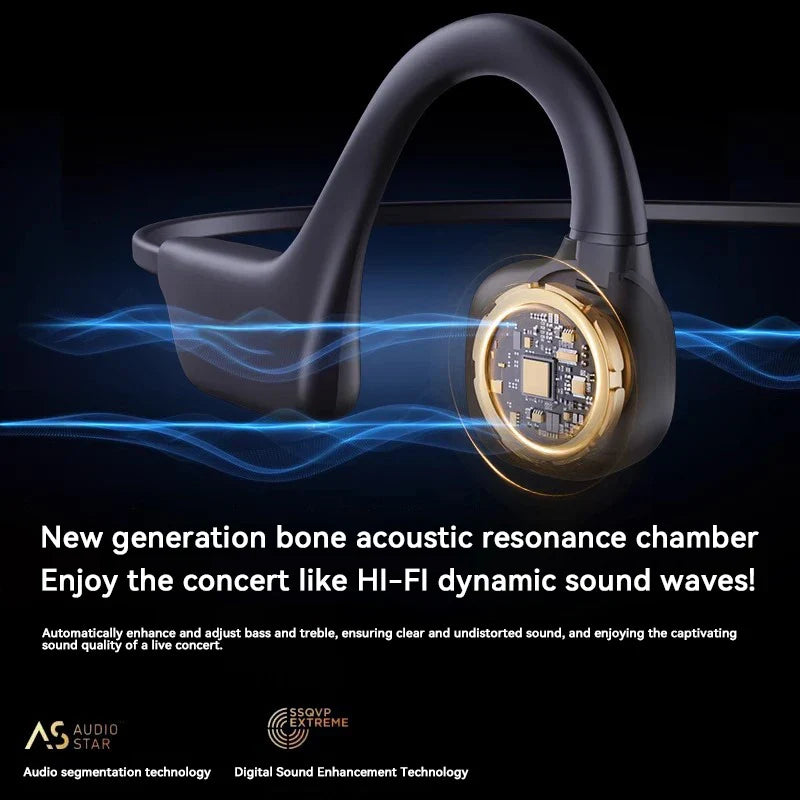 Casque Conduction Osseuse Étanche avec Micro Intégré