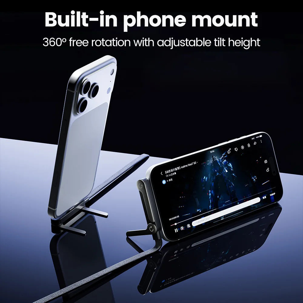 Chargeur 2-en-1 USB-C 65W – Câble Charge Rapide avec Support Pliable