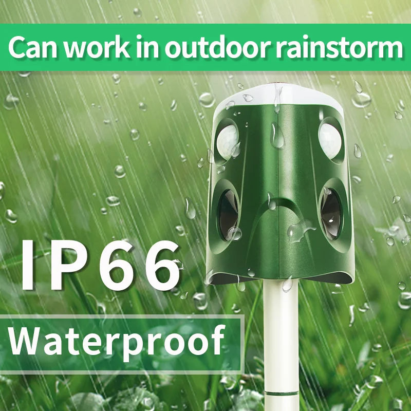 Répulsif Solaire Ultrason Haute Puissance Extérieur