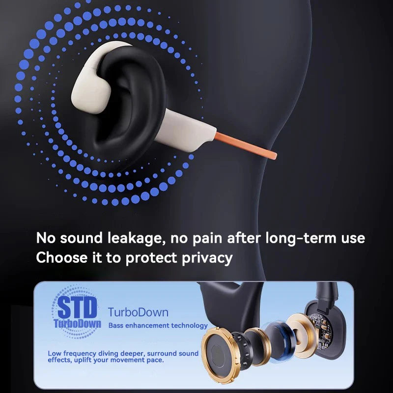 Casque Conduction Osseuse Étanche avec Micro Intégré