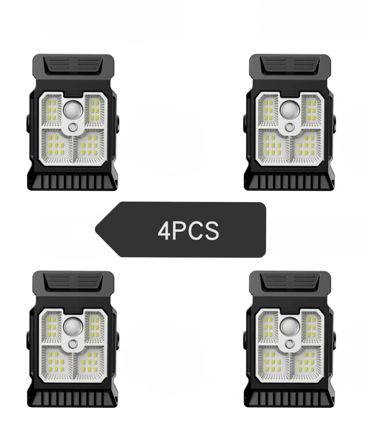 2x Lampe LED solaire à clips détection intelligente