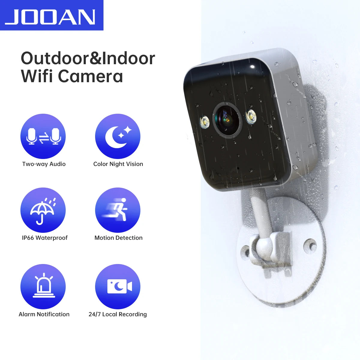 Mini Caméra WiFi 1080P Extérieur/Intérieur avec Vision Nocturne