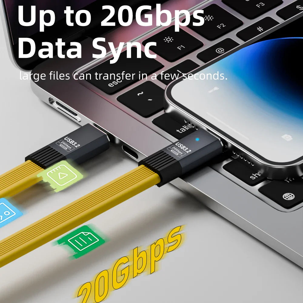 Câble USB-C Ultra Rapide 100W & 20Gbps