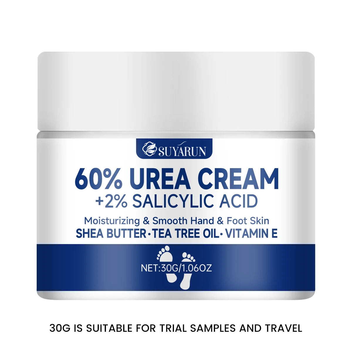 Crème pour Pieds à l’Urée 60 % – Soin Hydratant Intensif Talons Craquelés, Peaux Sèches et Callosités
