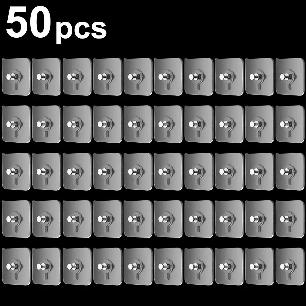 50 Clous Muraux Sans Perçage – Adhésif Ultra-Fort