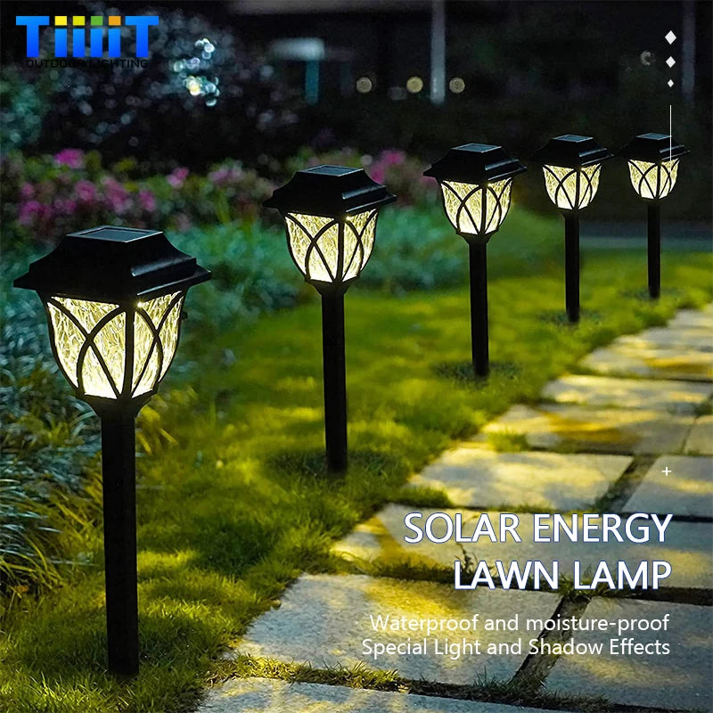 Lot de 2 Lampadaires Solaires LED à Planter