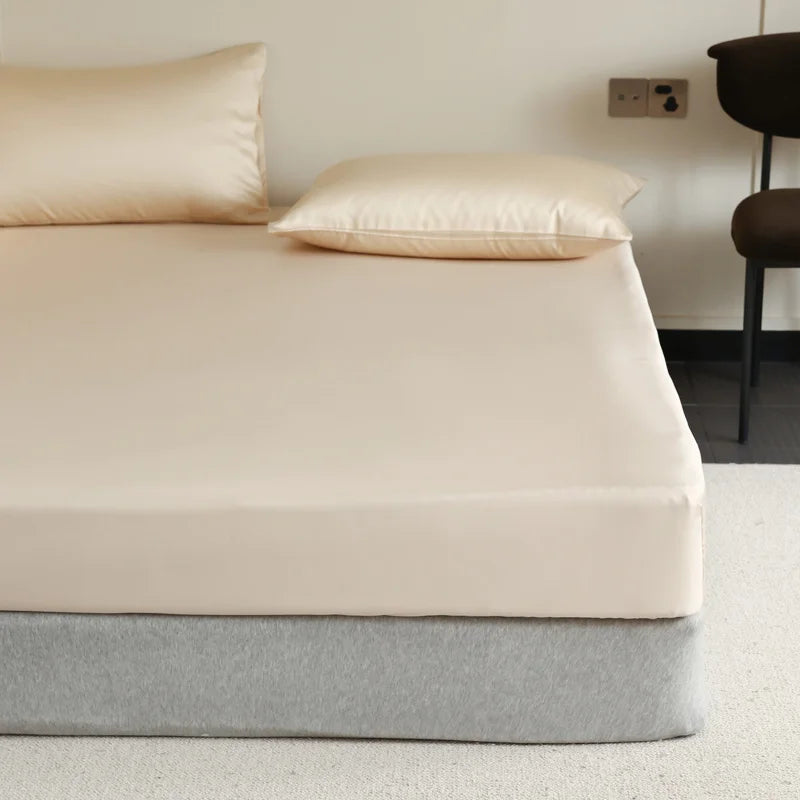 Beige / 2x Taies d'Oreiller - 48x74cm,Beige / 90x200x30cm