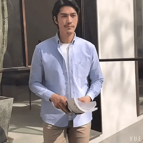 Chemise Oxford en coton à manches longues