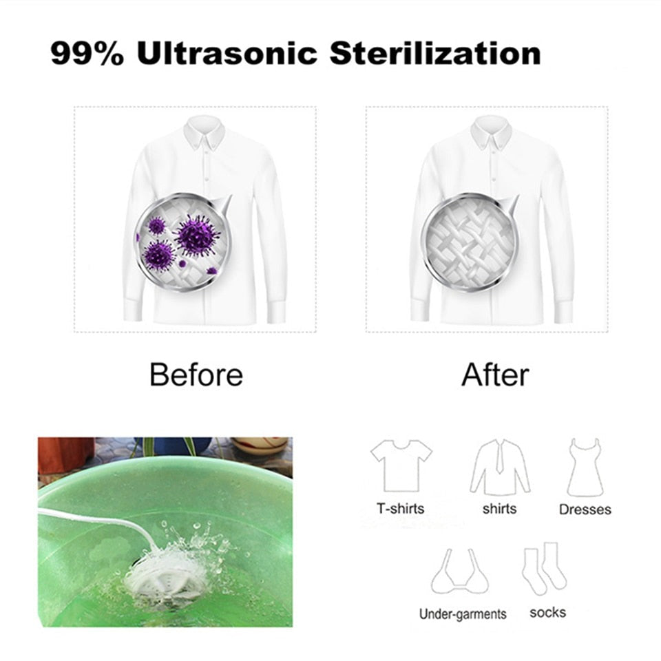 Nettoyeur ultrasonique portable 2en1