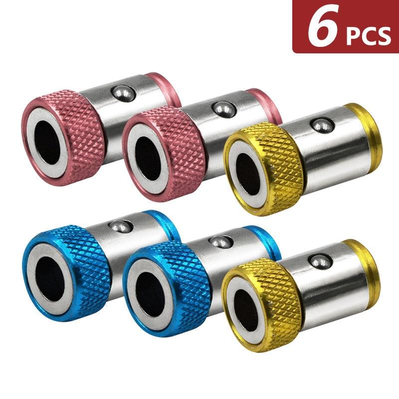Lot de 6 Embouts Tournevis Magnétique Anneau Amovible