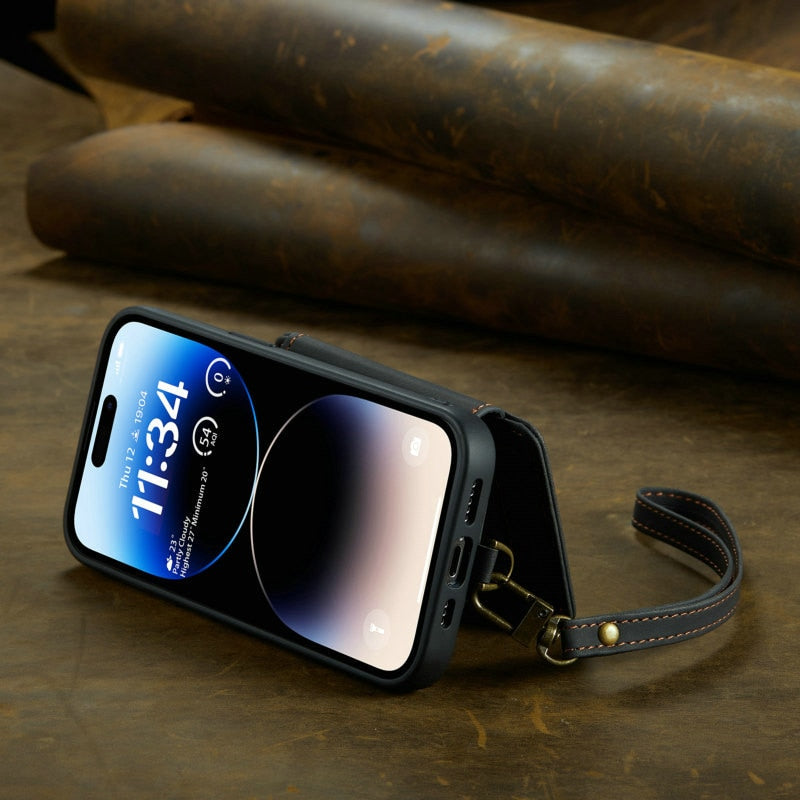 Coque portefeuille pour IPhone - Protection anti-piratage