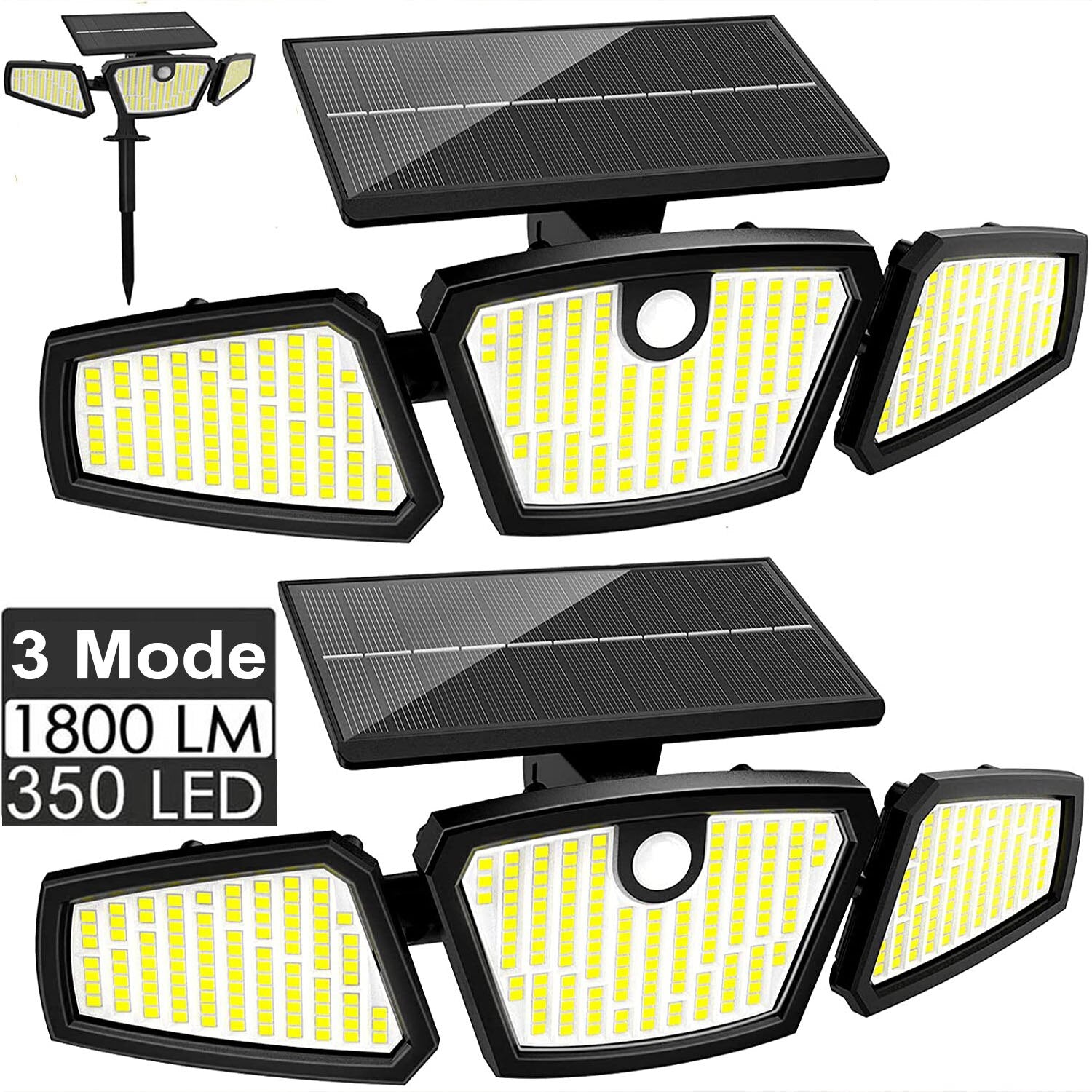 Lampe LED solaire jardin 2en1