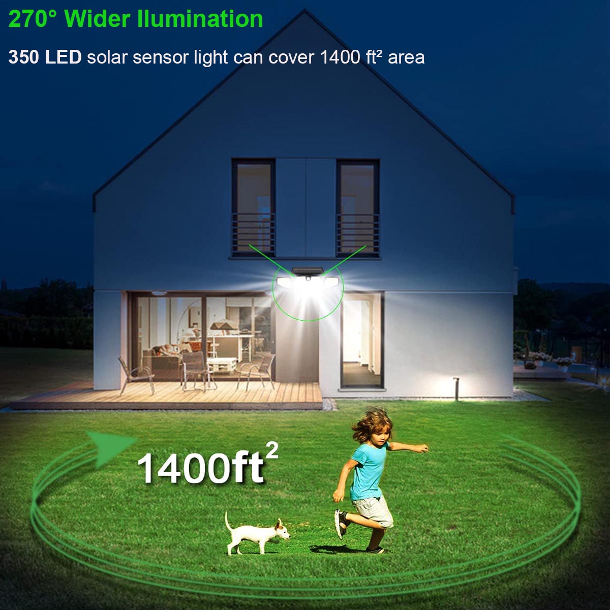 Lampe LED solaire jardin 2en1