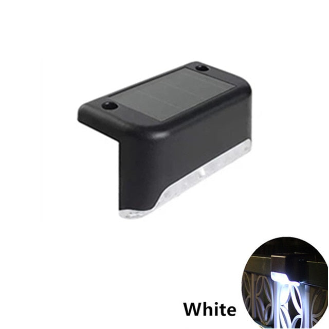 4x Appliques LED solaires pour escaliers et clôtures