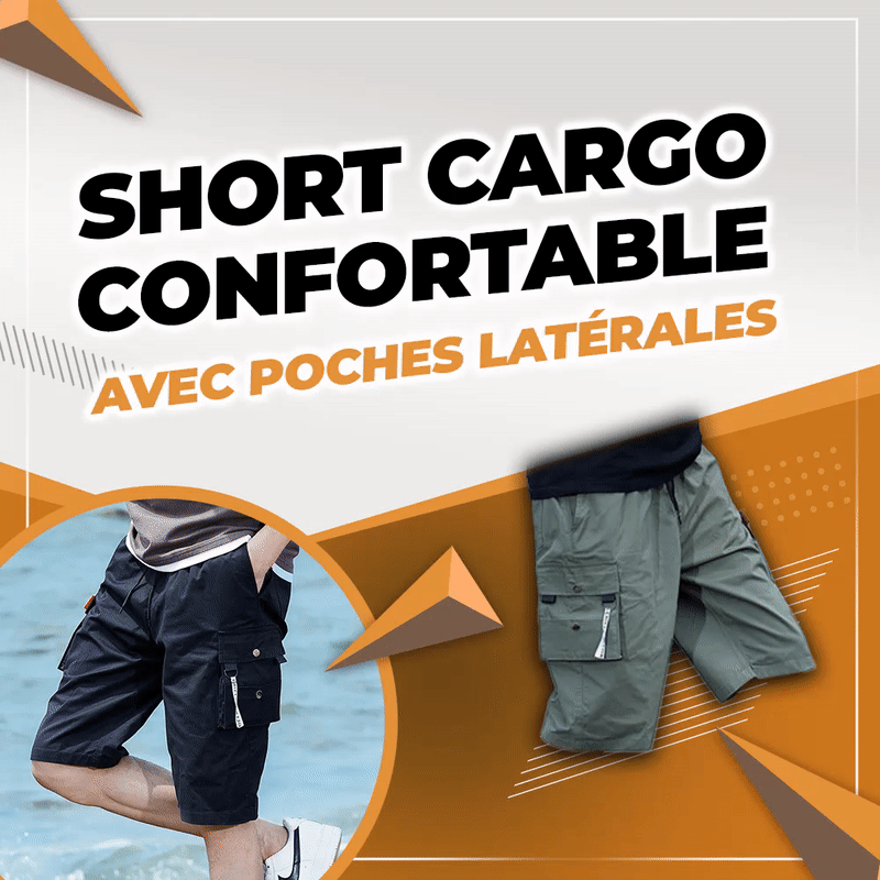 Short cargo confortable avec poches latérales