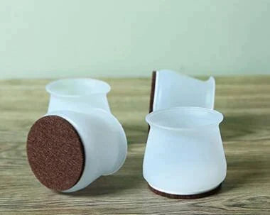 Lot de 16 Patin silicone antidérapant pour chaise et table