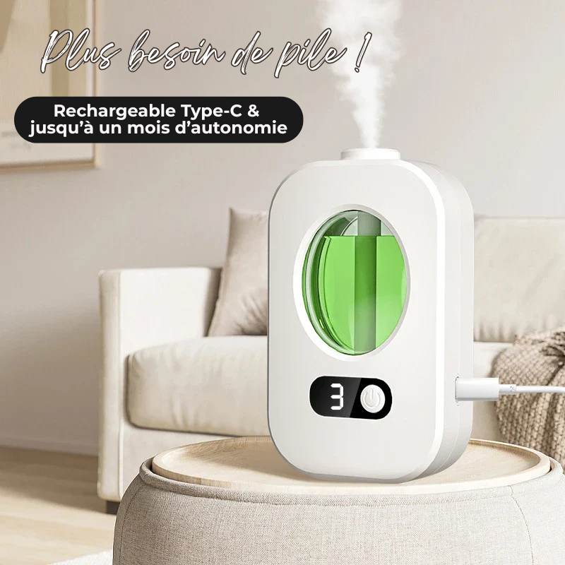 Diffuseur automatique d'Huiles Essentielles 4 Modes - Huile OFFERTE