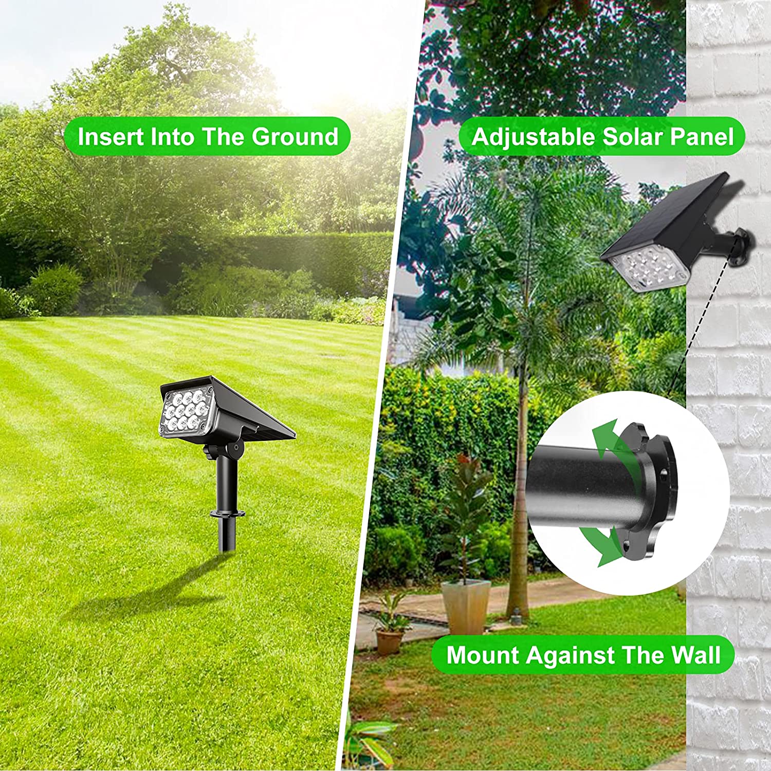 2 Projecteurs LED solaire - HZZ-5a
