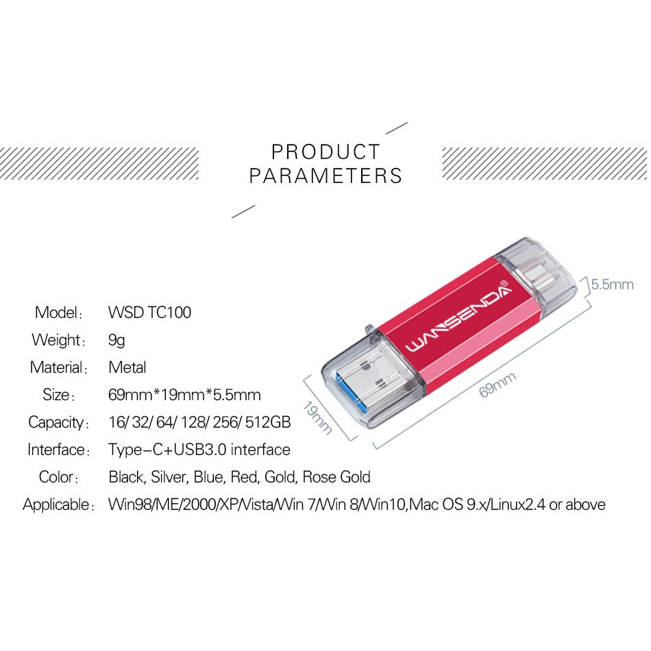 Clé USB 3.0 64GO Multifonctions