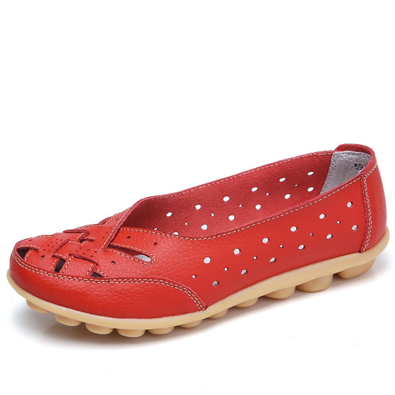 Ballerines En Cuir Confortables et Respirantes