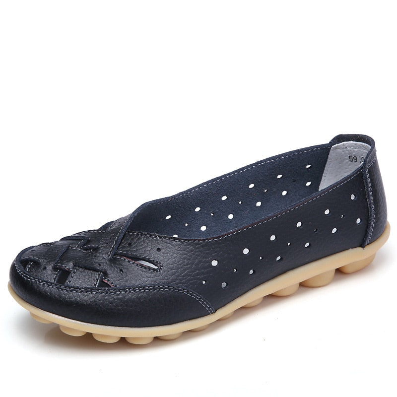 Ballerines En Cuir Confortables et Respirantes