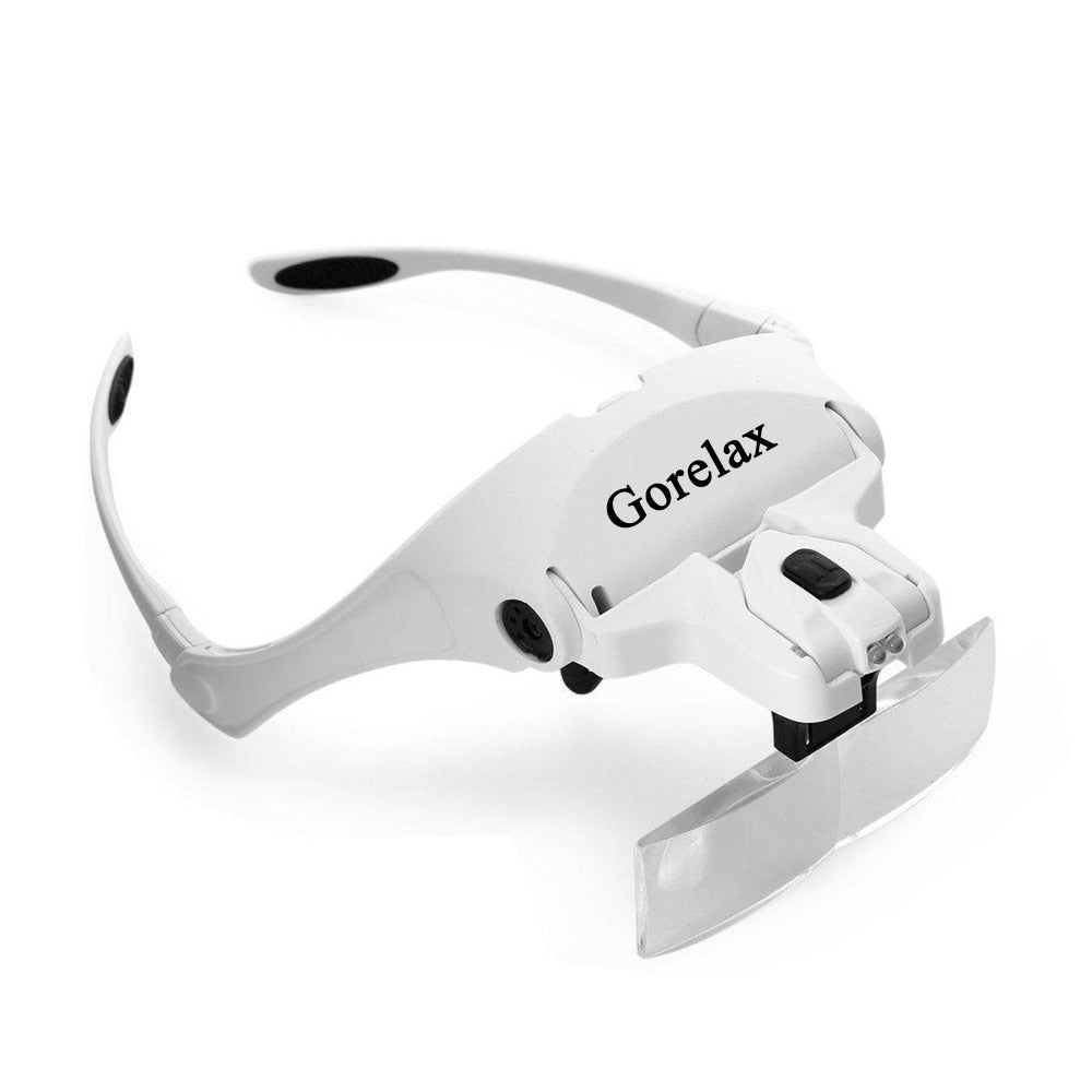 Precision magnifying glasses with lamp