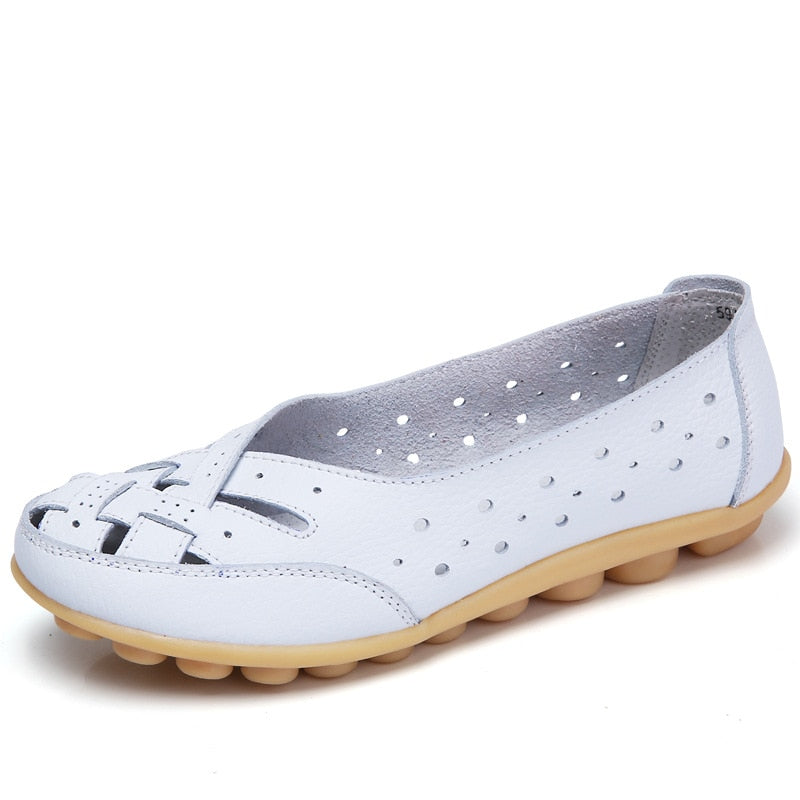 Ballerines En Cuir Confortables et Respirantes