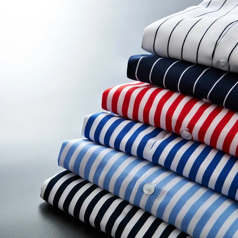 Chemise à manches longues à rayures - Homme