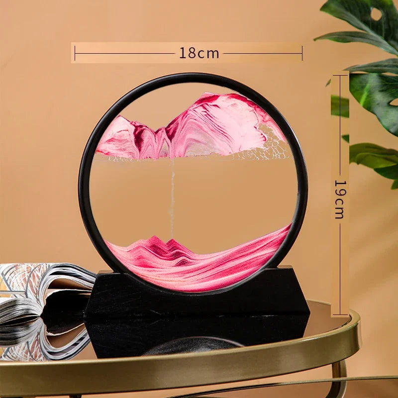 Cadre Sablier Artistique 3D – Paysage Apaisant
