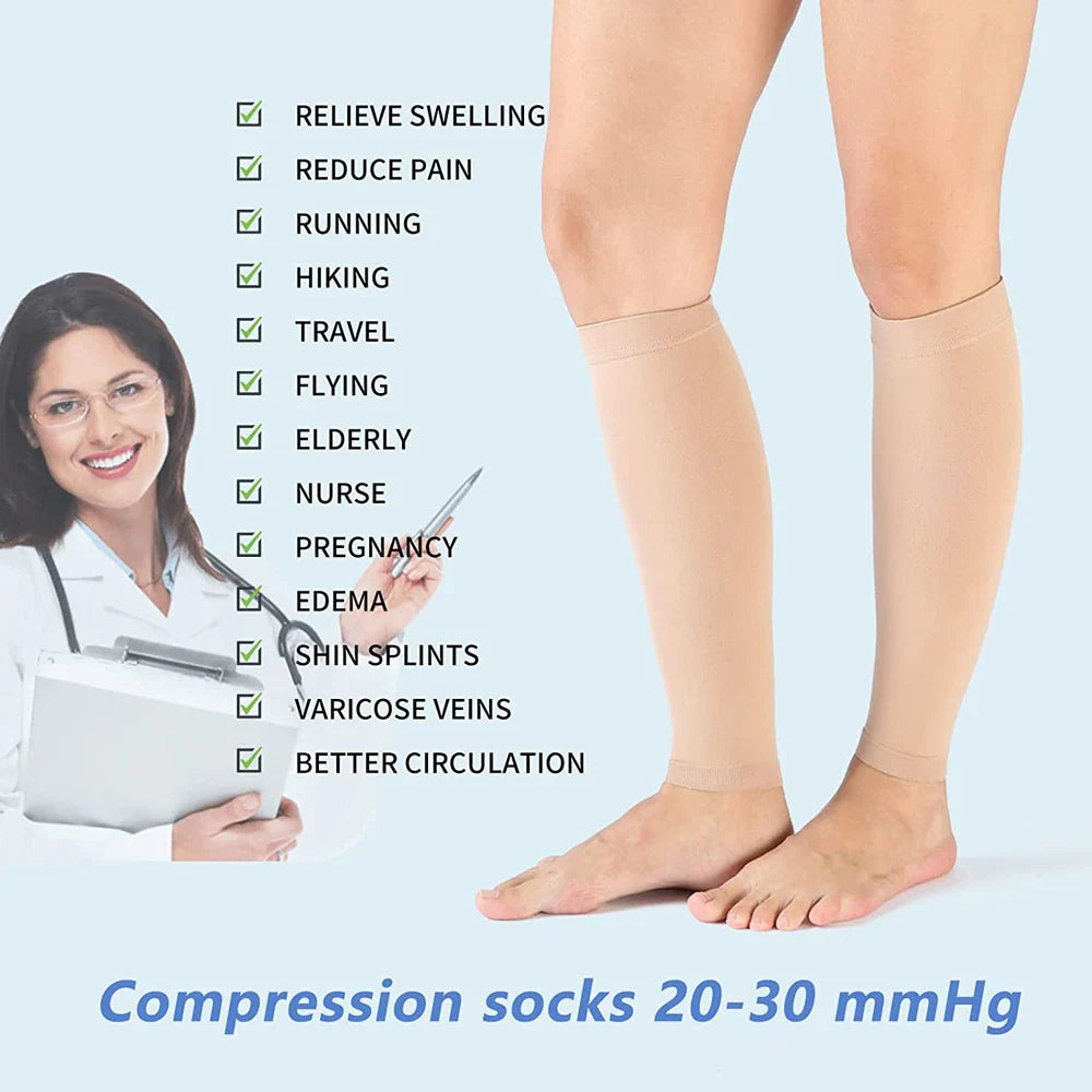 Manchons de Compression Médical pour Mollets - Traitement Varices)