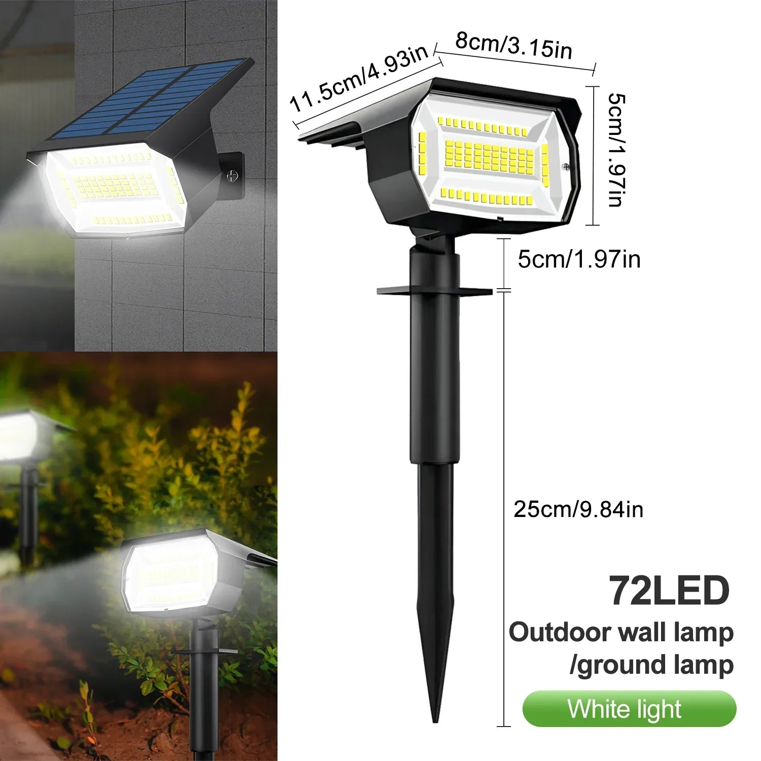 Projecteur LED Solaire pour Jardin et extérieur