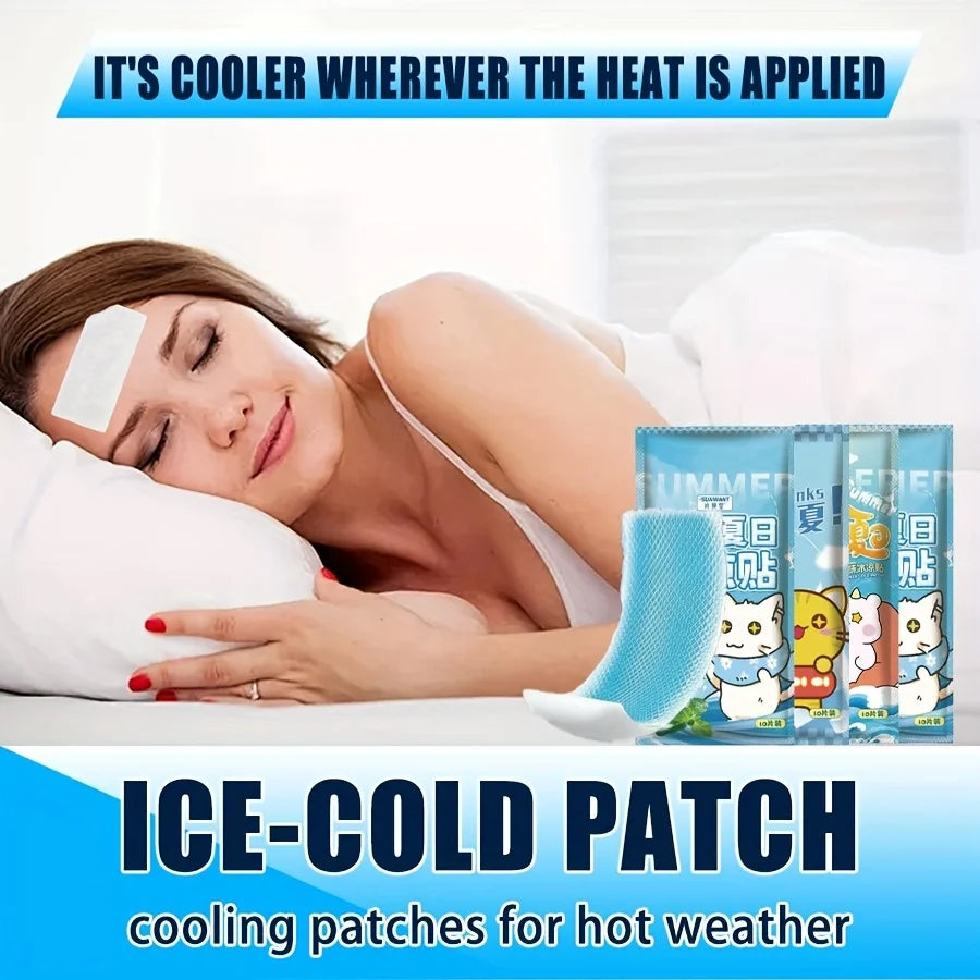 COOLING PATCHS - 90x Patchs rafraîchissants instantané auto-adhésifs