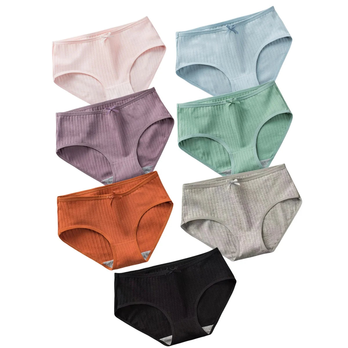 Lot de 7 Culottes en Coton Côtelé - Confort Intime