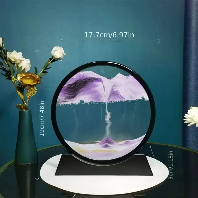 Cadre Sablier Artistique 3D – Paysage Apaisant