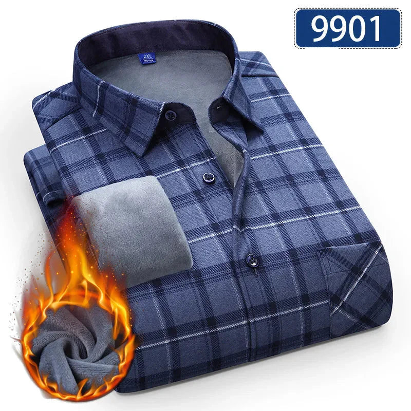 Chemise Hiver Homme Épaissie & Doublée Polaire