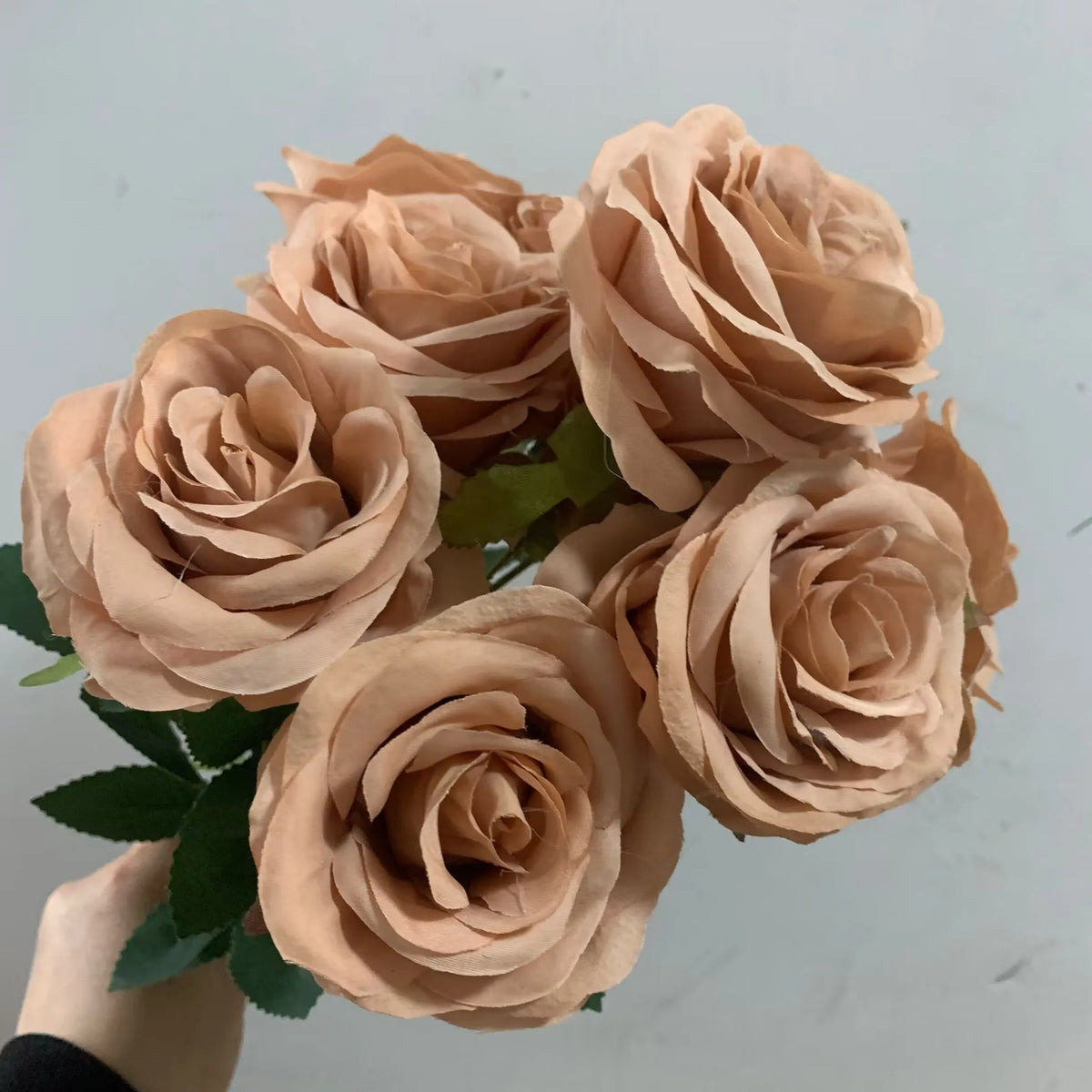 Bouquet de 9 Roses Artificielles – Couleurs Automnales pour Décoration Maison