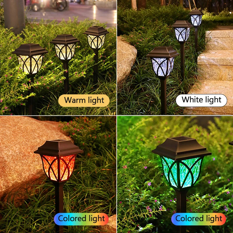 Lot de 2 Lampadaires Solaires LED à Planter