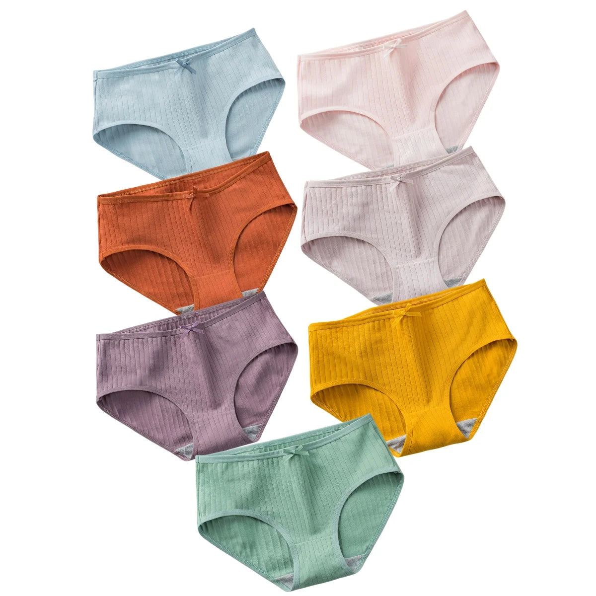 Lot de 7 Culottes en Coton Côtelé - Confort Intime