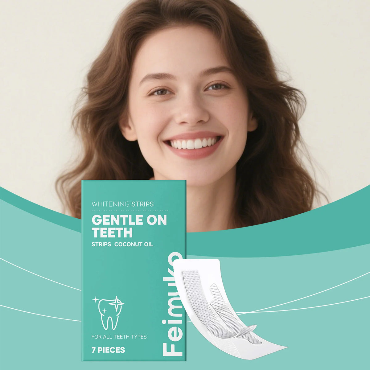 Bandes Blanchissantes Dents à l’Huile de Coco – Réduction des Taches et Soin Dentaire à Domicile