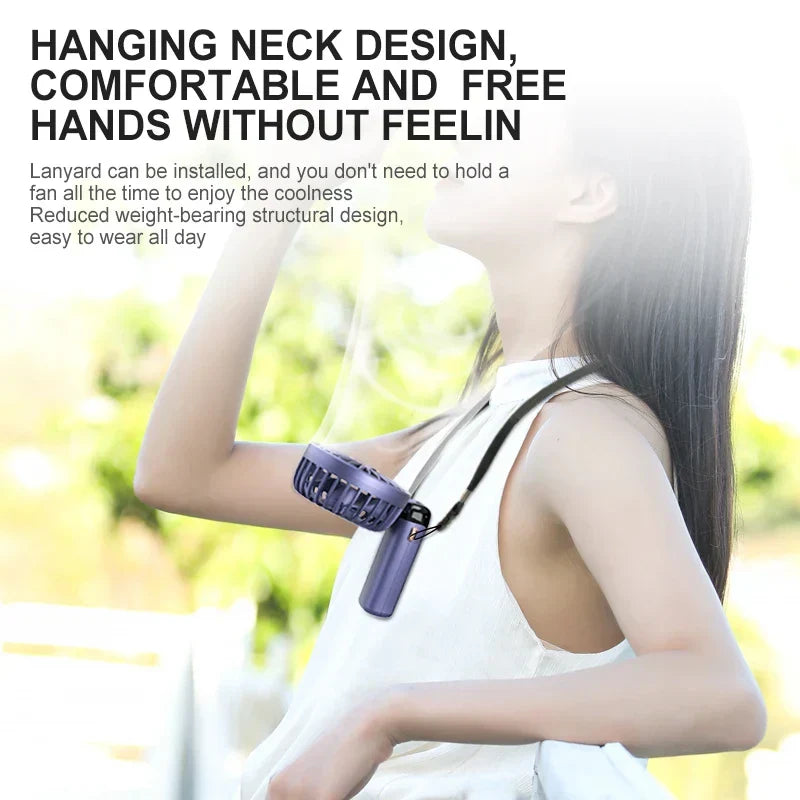 Mini ventilateur portable et pliable avec affichage de la batterie